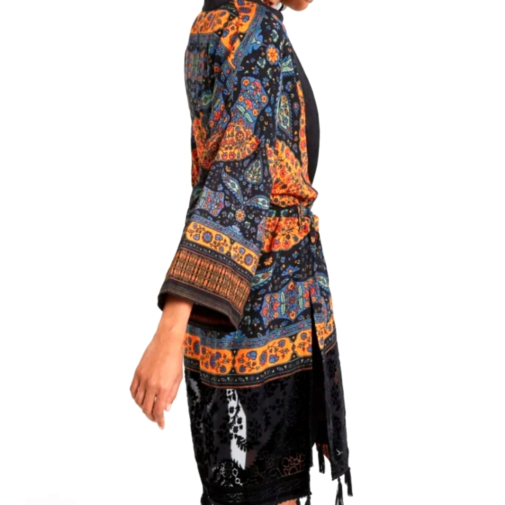 DESIGUAL Ethnic Tassels Kimono